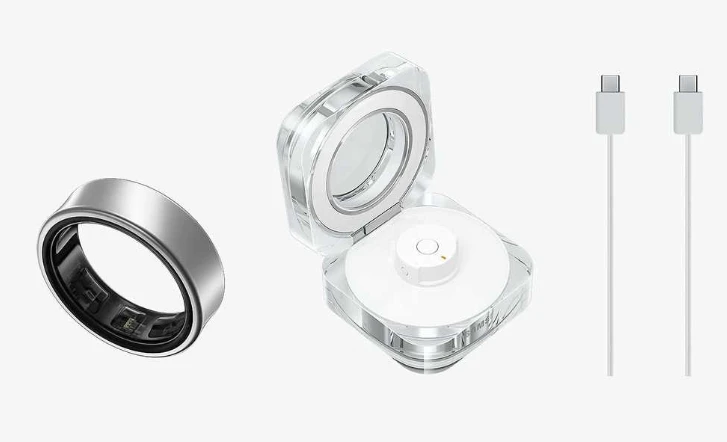 Išmanusis laikrodis Išmanusis žiedas Samsung Galaxy Ring, sidabro spalvos, 5 dydžio