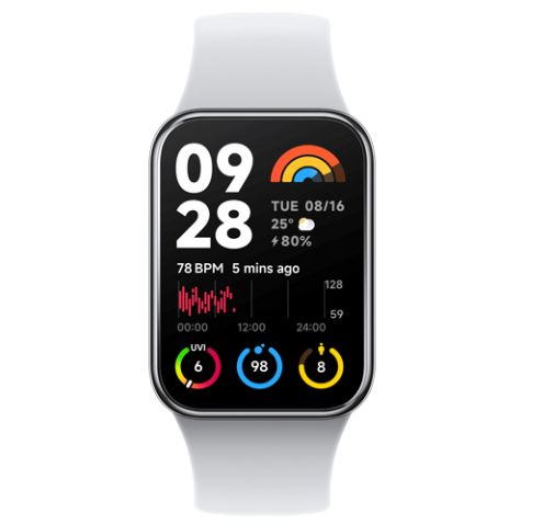 Xiaomi Smart Band 8 Pro išmanioji apyrankė, Šviesiai pilkos spalvos