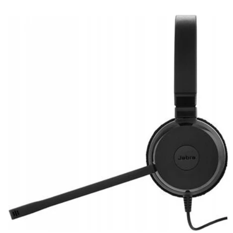 Ausinės JABRA EVOLVE 20 MS Stereo USB su lankeliu ant galvos triukšmo slopinimas USB jungtis su užtildymo mygtuku ir garsumo valdymu ant laido