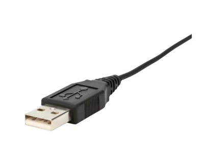 JABRA EVOLVE 40 UC Stereo USB su lankeliu ant galvos triukšmo slopinimas USB jungtis with užtildymo mygtukas ir garsumo valdymu ant laido