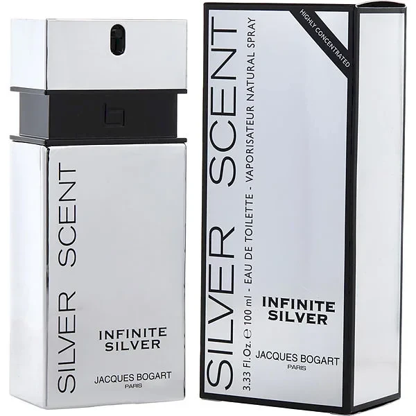 Jacques Bogart Sidabrinis Scent Infinite Sidabrinis EDT tualetinis vanduo vyrams, 100 ml