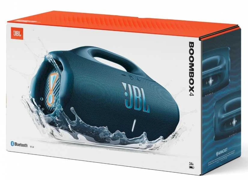 Nešiojama kolonėlė JBL Boombox 4, mėlyna