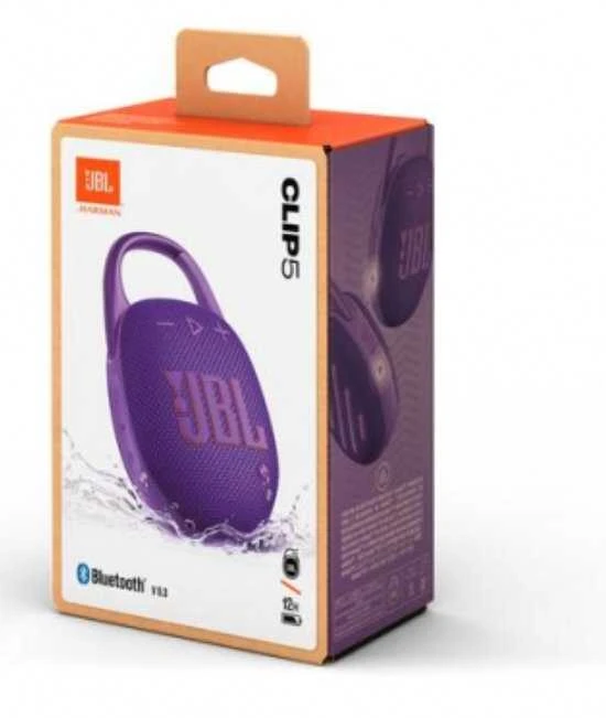 JBL Clip 5 nešiojama kolonėlė, spalva: violetinė