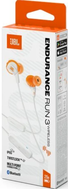 Belaidės sports ausinės JBL Endurance Run 3, baltas