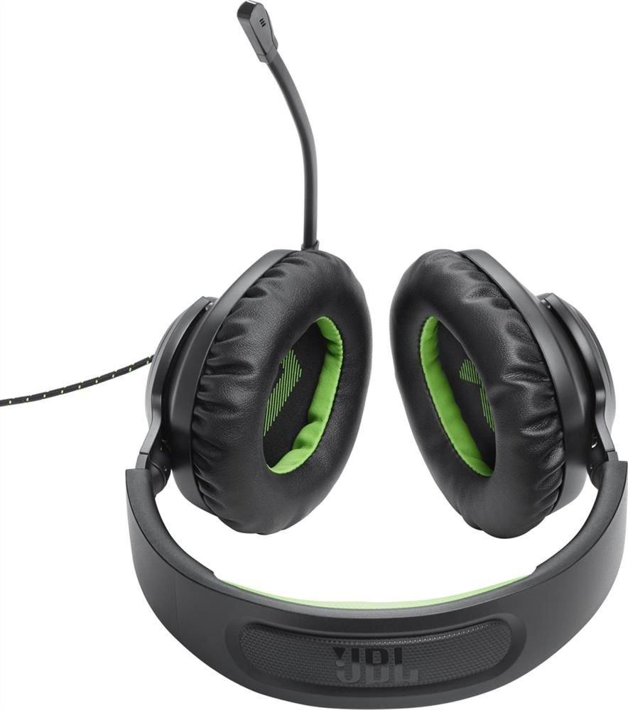 JBL Quantum 100X žaidimų ausinės, Juodos/Žalios spalvos