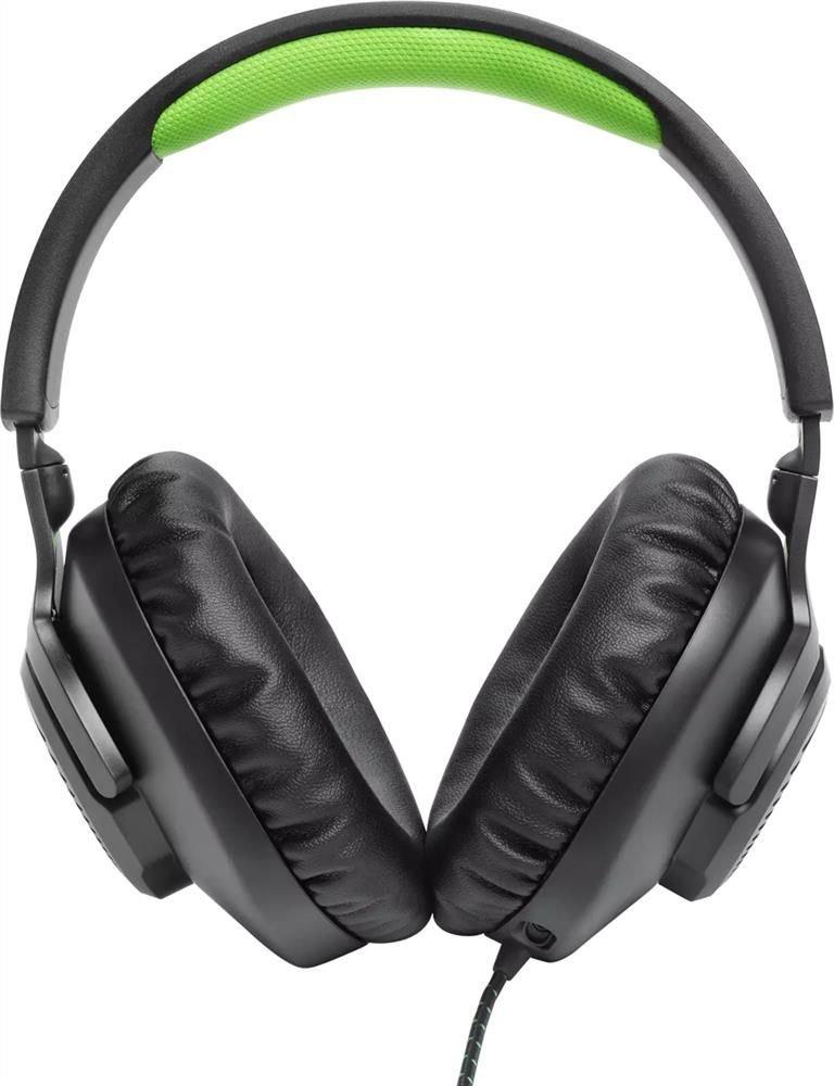 JBL Quantum 100X žaidimų ausinės, Juodos/Žalios spalvos