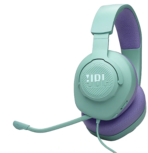JBL Quantum 100M2 laidinės žaidimų ausinės su mikrofonu, Violetinės ir elektrinės spalvos