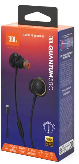 JBL Quantum 50 C su laidu In-Ear Ausinės Žaidimams Juodas EU