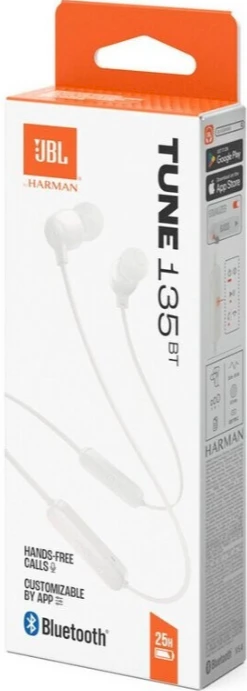 Ausinės - JBL Tune 135 BT Balta