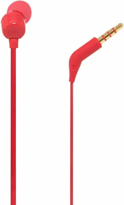 Į ausis įkišamos ausinės su mikrofonu JBL Tune T160, Raudonos