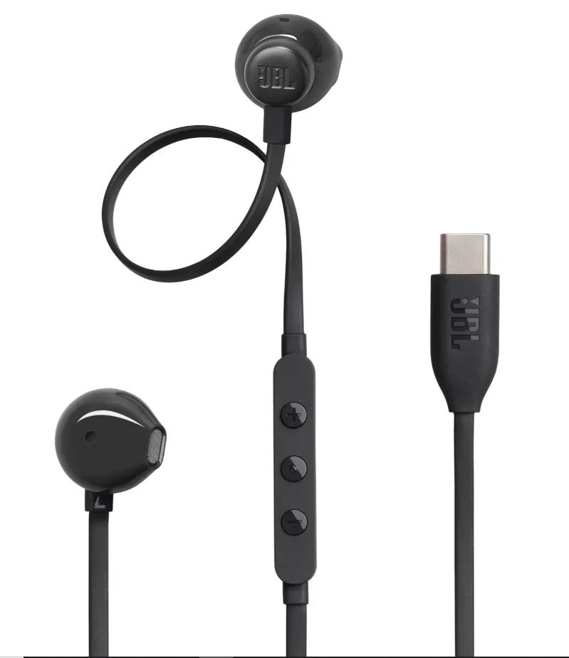 JBL Tune 305C susinės, USB Type-C Juodos