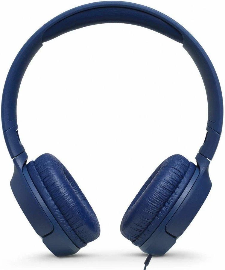 Lengvos ir patogios Ausinės JBL Tune 500 Pure Bass sound su mikrofonu mėlynos