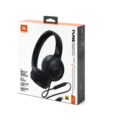 Ausinės JBL T520C USB-C, Juodos