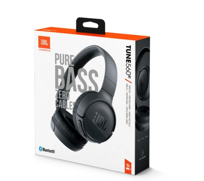 Belaidės ausinės JBL T560, Juodos