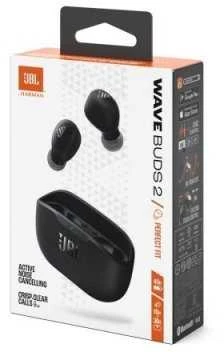 JBL Wave Buds 2 ausinės su įkrovimo dėklu pakuotėje