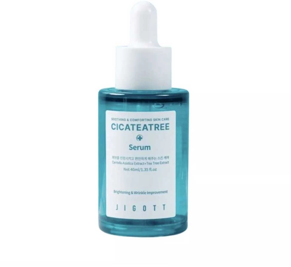 JIGOTT Cicateatree Serum - raminamasis veido serumas su Centella Asiatica ir arbatmedžio ekstraktais, 40 ml