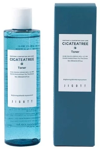 JIGOTT Cicateatree Toneris - raminamasis veido tonikas su Centella Asiatica ir arbatmedžio ekstraktais, 250 ml