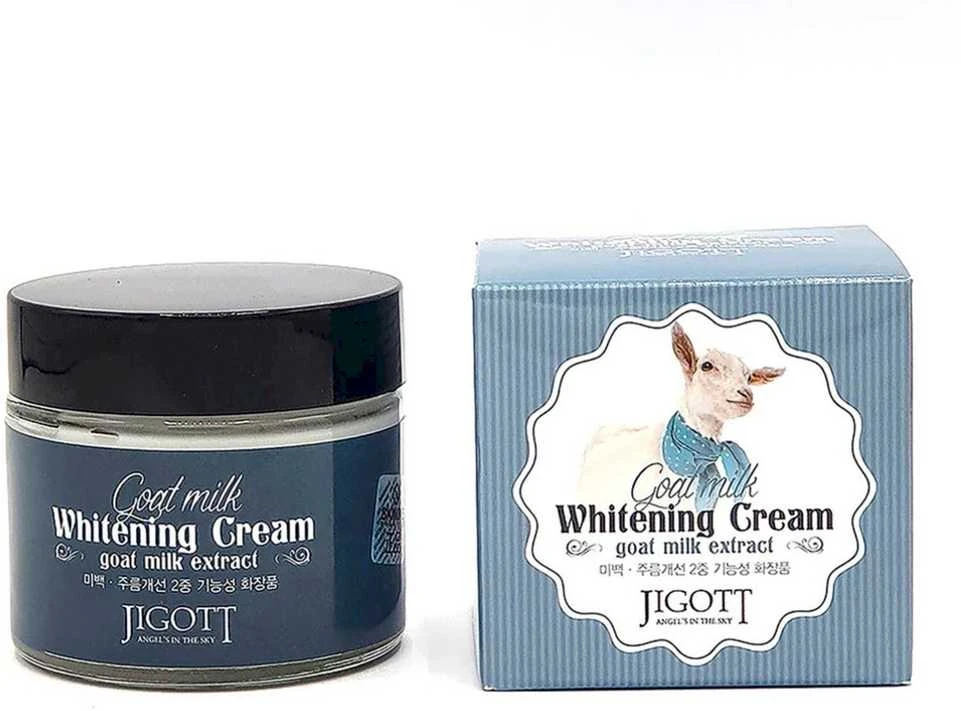 KREMAS Jigott Jigott ožkos pieno skaistinamasis kremas 70 ml Unisex korėjietiška kosmetika
