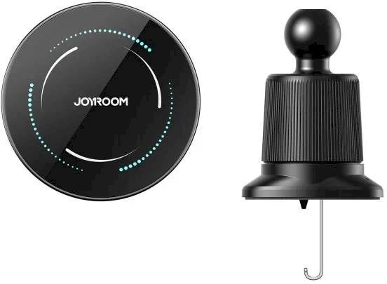 Joyroom JR-ZS502 MagSafe Compatible automobilinis laikiklis with Wireless Charger skirtas Air Vent/Dashboard – juodos spalvos