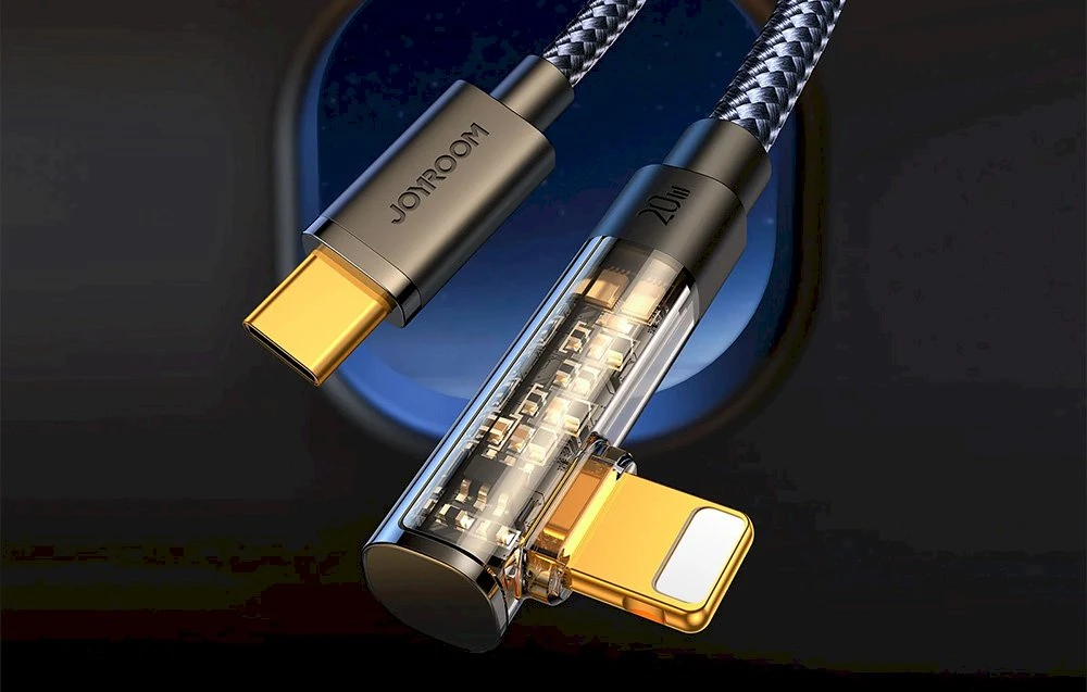 USB-C laidas, skirtas Lightning Joyroom S-CL020A6 1,2 m, 20 W, kampinis (juoda)