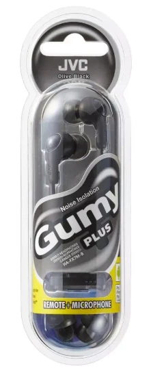 JVC Gumy Plus ausinės pakuotėje