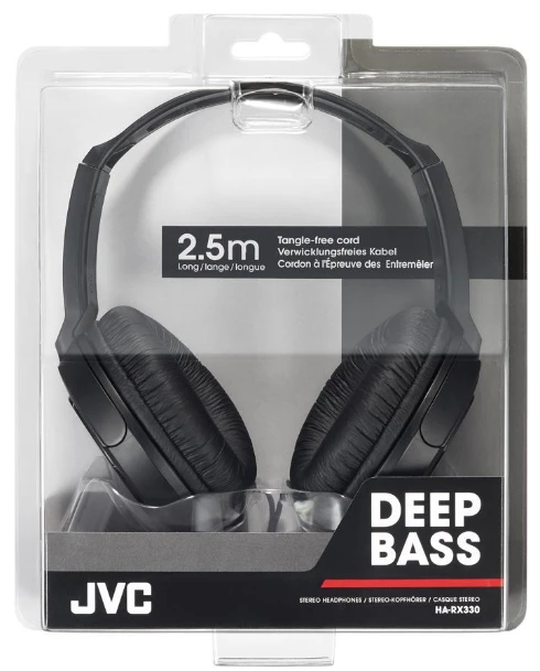 JVC HA-RX330-E Ausinės Su lankeliu Juoda