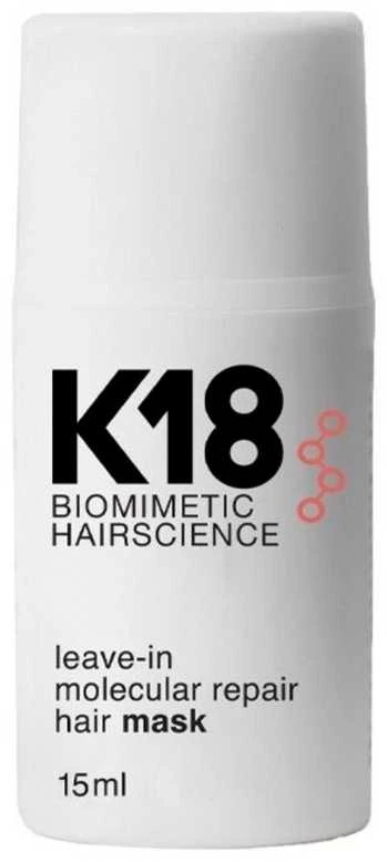 Nenuplaunama atkuriamoji plaukų kaukė K18 Leave-in Molecular Repair Hair Mask, 15 ml