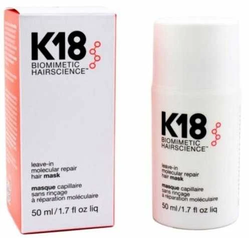 Nenuplaunama atkuriamoji plaukų kaukė K18 Leave-in Molecular Repair Hair Mask, 50 ml