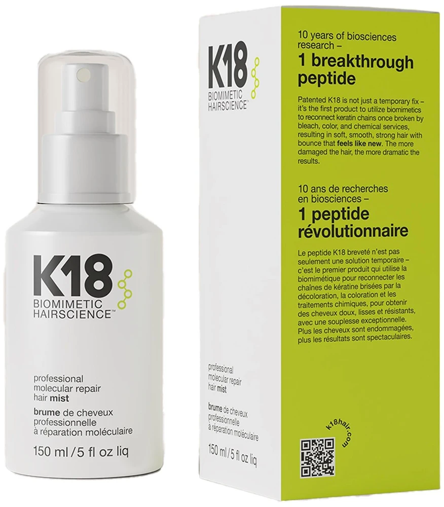 K18 Molecular Repair Hair Mist Atstatomasis molekulinis plaukų purškiklis, 150 ml