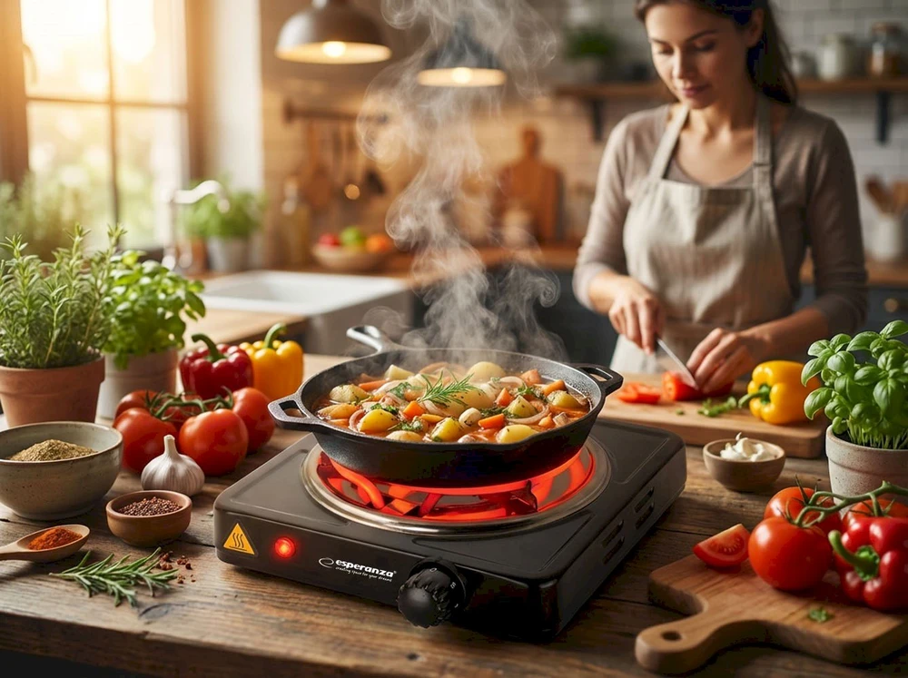 Esperanza EKH012K Juodas electric stove