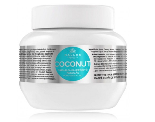 Kallos Cosmetics KJMN Coconut Nutritive–Hair Strengthening Mask with Coconut Oil plaukų kaukė, 275 ml