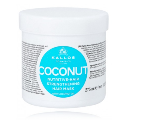 Kallos Cosmetics KJMN Coconut Nutritive–Hair Strengthening Mask with Coconut Oil plaukų kaukė, 275 ml
