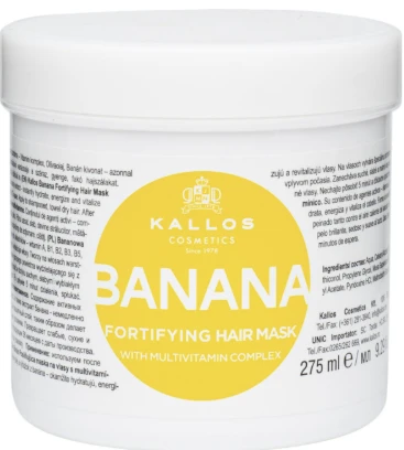 Kallos Cosmetics Banana Fortifying Hair Mask plaukų kaukė, 275 ml