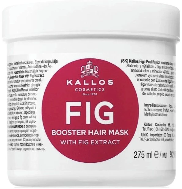 Kallos Cosmetics Fig Booster Plaukų kaukė kaukė plaukams, 275 ml