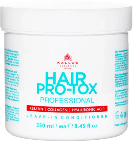 Plaukus stiprinantis ir maitinantis kondicionierius Kallos Hair Pro-Tox Leave-in Conditioner 250 ml