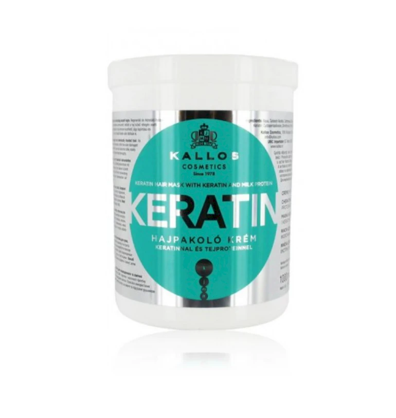 Kaukė sausiems pažeistiems plaukams Kallos KERATIN Hair Mask 1000 ml
