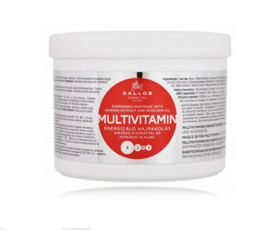 Kallos Cosmetics Multivitamin Energising Hair Mask plaukų kaukė, 1000 ml