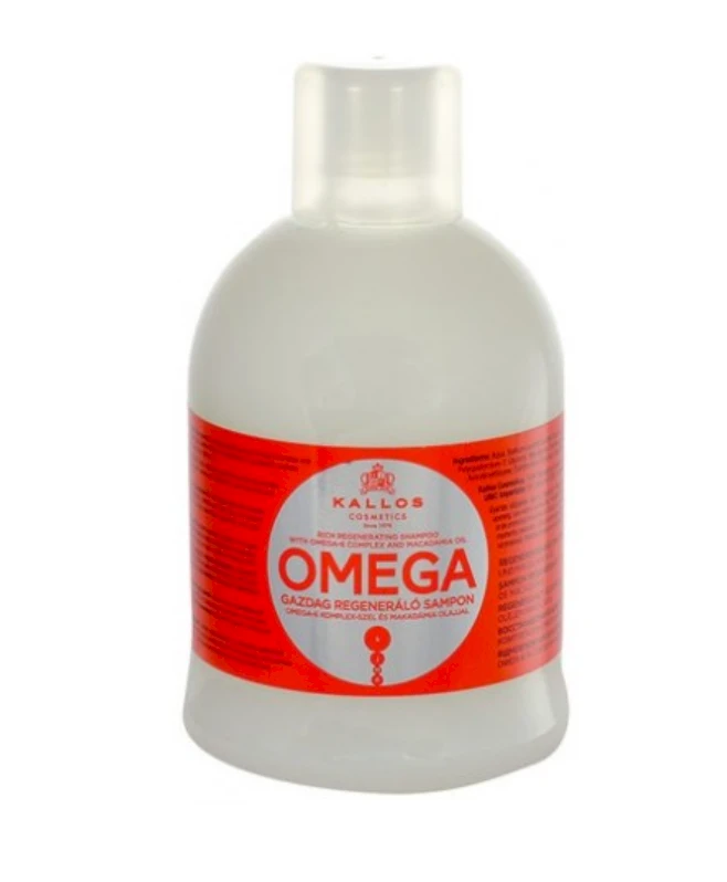 Pažeistų plaukų šampūnas Kallos OMEGA Rich Regenerating Šampūnas 1000 ml