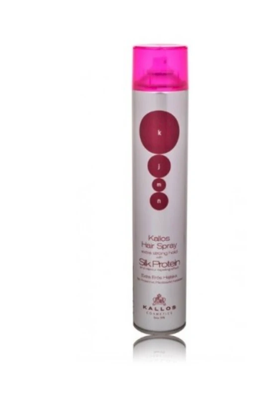 Kallos Cosmetics KJMN Silk Protein Extra Strong Plaukų lakas plaukų lakas su šilko proteinu, 500 ml