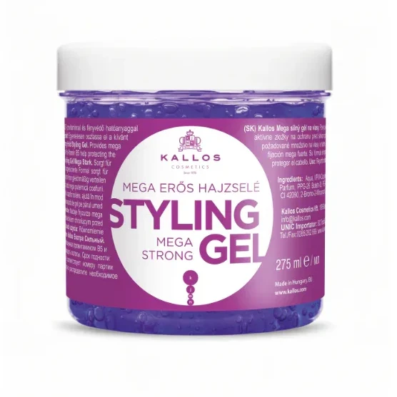 Kallos Styling Gel Mega Strong plaukų formavimo gelis 275ml