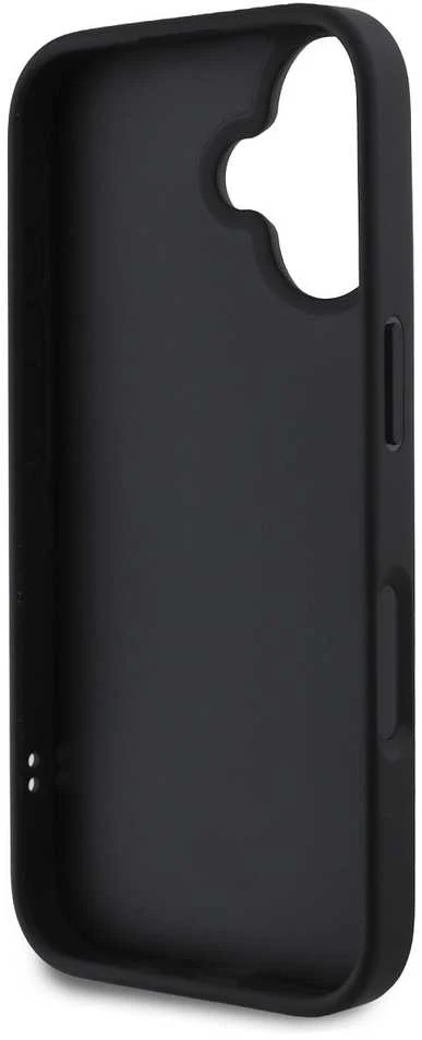 Karl Lagerfeld 3D Rubber Ikonik Apple iPhone 16 dėklas telefonui juodos spalvos