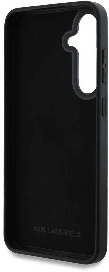 Karl Lagerfeld KLHCS24FE3DRKCNK S24 FE S721 dėklas telefonui juodos spalvos hardcase 3D Rubber Karl&Choupette
