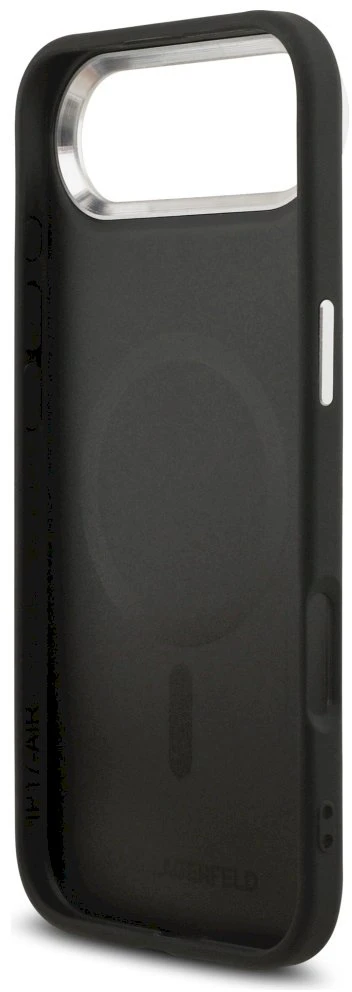 Karl Lagerfeld Choupette Pin MagSafe dėklas Apple iPhone Air juodos spalvos