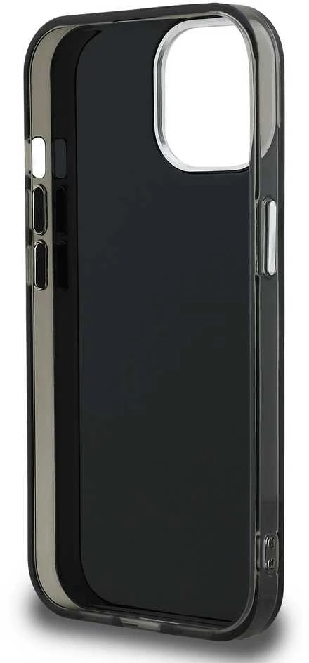 Karl Lagerfeld IML Aquarelle Karl dėklas Apple iPhone 15 juodos spalvos