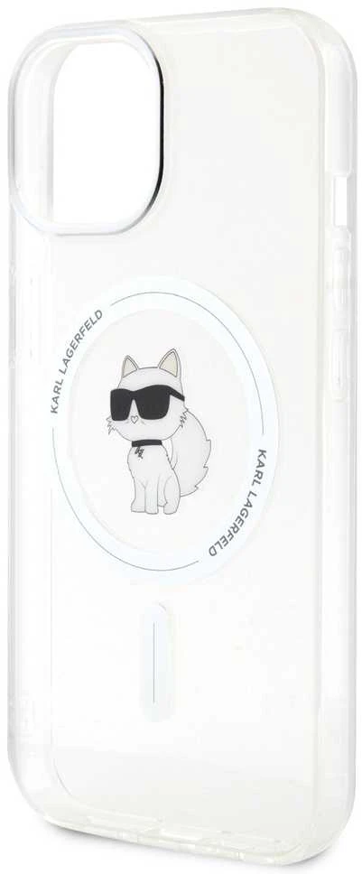 Karl Lagerfeld KLHMP15SHFCCNOT Apple iPhone 15/ 14 / 13 6.1″ skaidrus kietas dėklas IML Choupette MagSafe