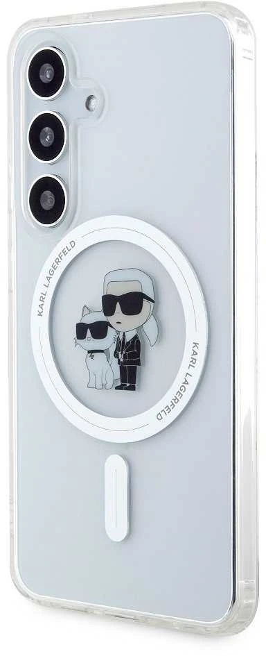 Samsung Galaxy S24 Karl Lagerfeld Dėklas IML Karl&Choupette MagSafe (KLHMS24SHGKCNOT) skaidrus