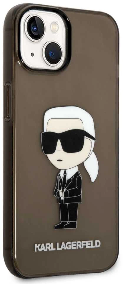 Dėklas Karl Lagerfeld KLHCP14MHNIKTCK IPHONE 14 PLUS / 15 PLUS 6.7 "Juodas / Juodas HARDCASE IKONIK Karl Lagerfeld