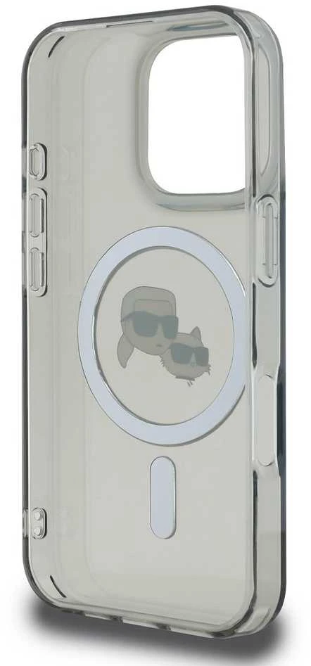 Karl Lagerfeld KLHMP16XHLSKCK Apple iPhone 16 Pro Max 6.9″ juodos spalvos kietas dėklas IML Metal Karl&Choupette H