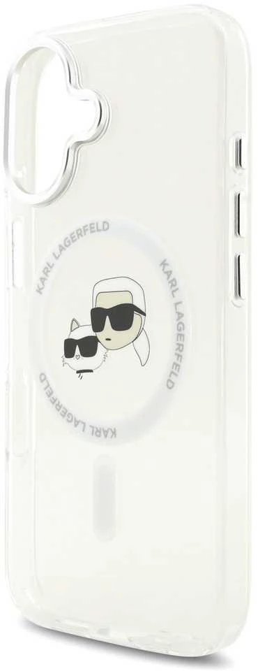 Karl Lagerfeld IML K&CH Heads Metal Frame MagSafe dėklas skirtas Apple iPhone 17 skaidrus