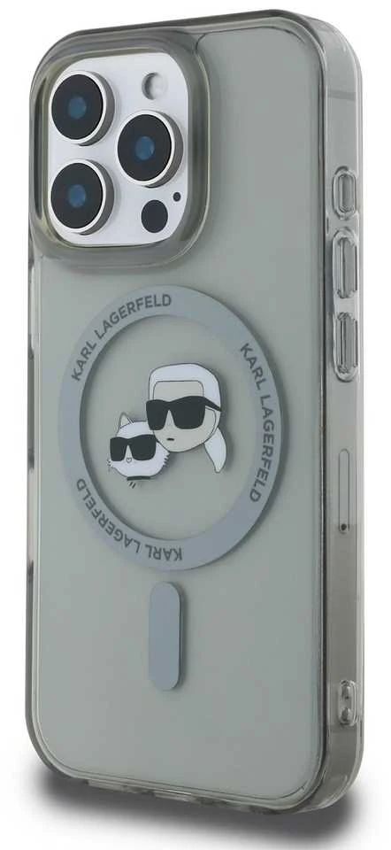 Karl Lagerfeld KLHMP16XHLSKCK Apple iPhone 16 Pro Max 6.9″ juodos spalvos kietas dėklas IML Metal Karl&Choupette H